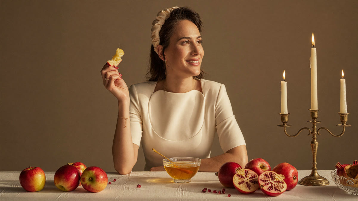 עריכת שולחן ראש השנה: תפוחים, דבש, רימונים ונרות